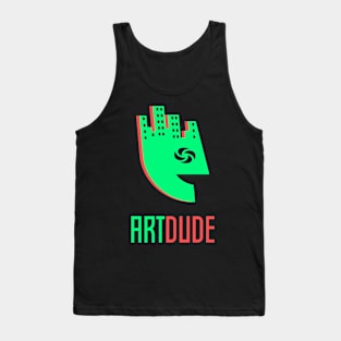 YourArtDude Logo In Lime And Red Tank Top